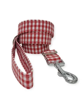 Correa modelo Vichy Rojo para perros