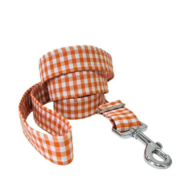 Correa Vichy Naranja para perros