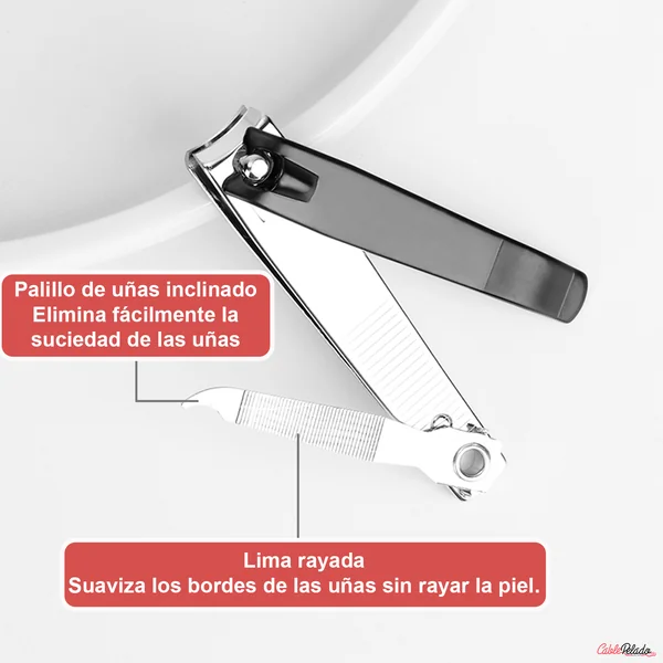 Cortaúñas Profesional Para Uñas de acero inoxidable Plateado