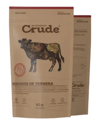 Crude Bocados Pulmón de Ternera para Perros — Snack Natural Liofilizado