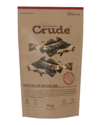 Crude Filetes de Bacalao Deshidratados para Perros y Gatos — Snack Natural