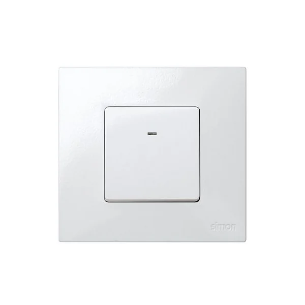 Cruzamiento con luminoso ancho Simon 27 Play Blanco 10 A