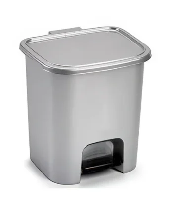 Cubo Basura Plastico Apertura Pedal 7.5 Litros Gris