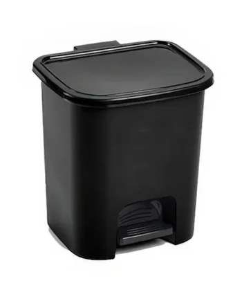Cubo Basura Plastico Apertura Pedal 7.5 Litros Negro