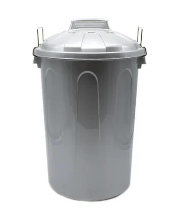 Cubo basura plastico comunidad con tapa 100 Litros Gris