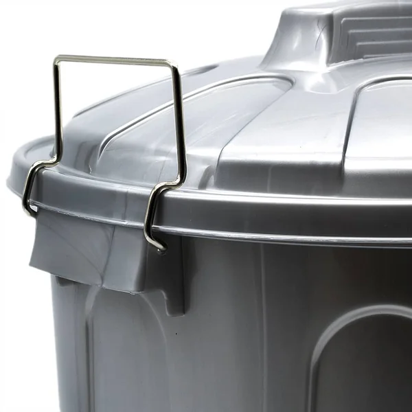 Cubo basura plastico comunidad con tapa 100 Litros Gris