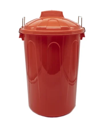 Cubo basura plastico comunidad con tapa 100 Litros Rojo