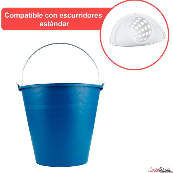 Cubo Engomado Plástico 12 Litros Azul