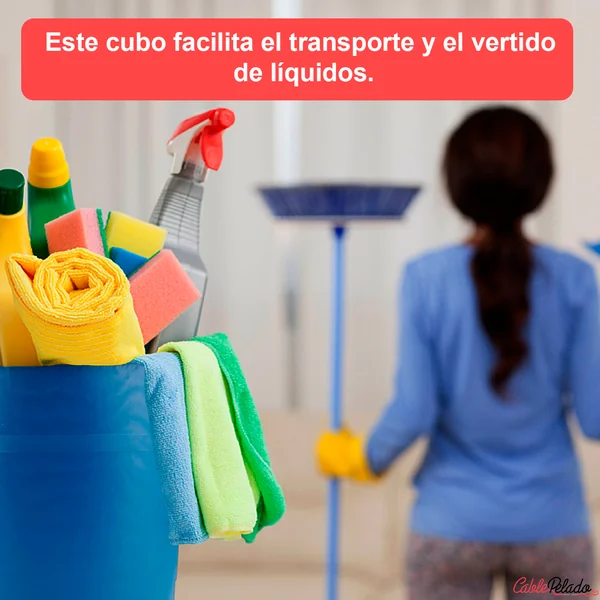 Cubo Engomado Plástico 12 Litros Azul