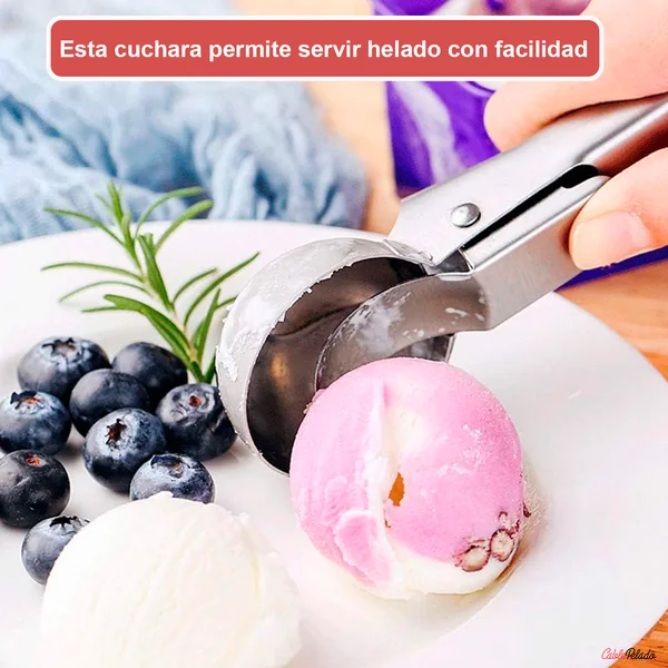 Cuchara Para Helado De Acero Inoxidable 6 cm Plateado