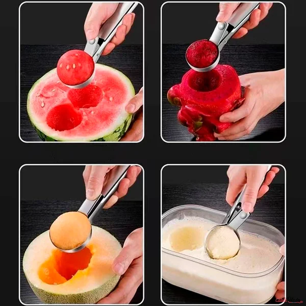 Cuchara Para Helado De Acero Inoxidable 6 cm Plateado