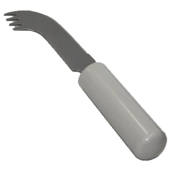Cuchillo tenedor para personas con necesidades especiales