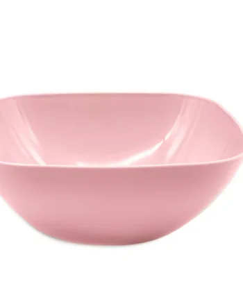 Cuenco de plastico cuadrado para comida Bol 4.8 Litros Rosa