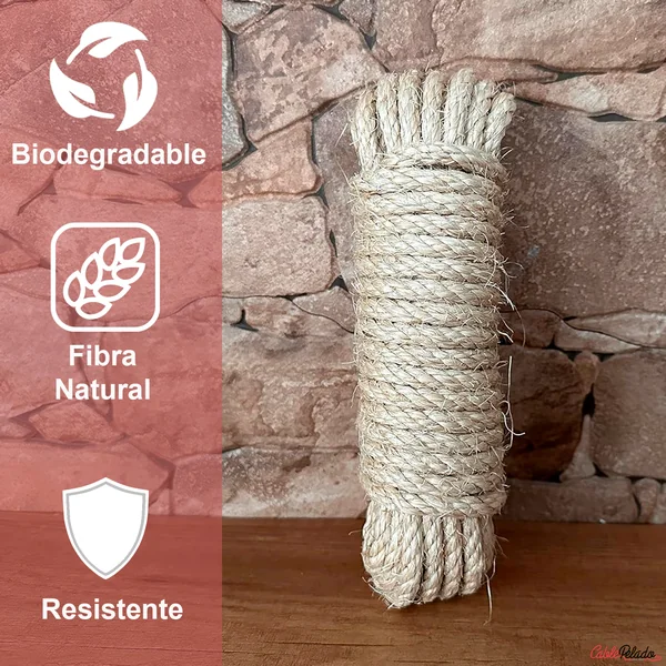 Cuerda Fibra Natural 6mm 10 m Beige