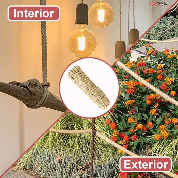 Cuerda Fibra Natural 6mm 10 m Beige
