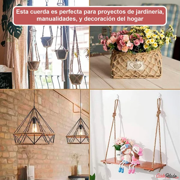 Cuerda Fibra Natural 6mm 10 m Beige