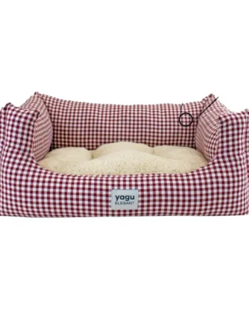 Cuna Vicky Roja para Perros y Gatos — Cama Acolchada con Bordes