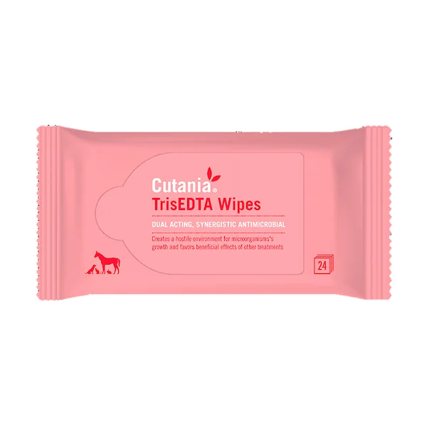 Cutania TrisEDTA 24 toallitas antimicrobianas perros y gatos