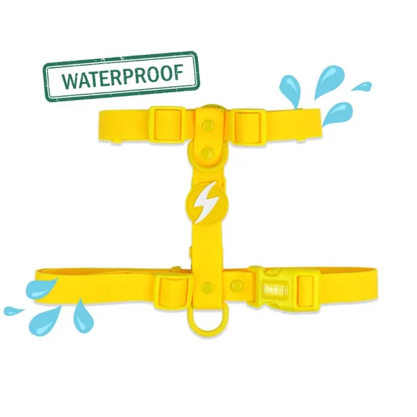 Dashi arnés impermeable de TPU amarillo para perros