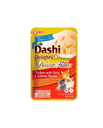 Dashi Delicate Flakes Pollo Atún y Salmón Gatos