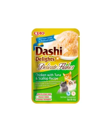 Dashi Delicate Flakes Pollo Atún y Vieira Gatos