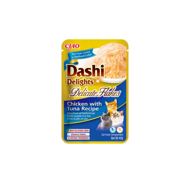 Dashi Delicate Flakes Pollo con Atún Gatos