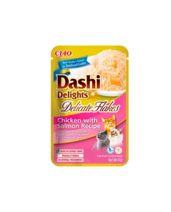 Dashi Delicate Flakes Pollo con Salmón Gatos