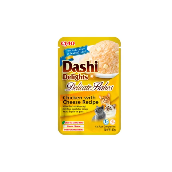 Dashi Delicate Flakes Pollo y Queso Gatos