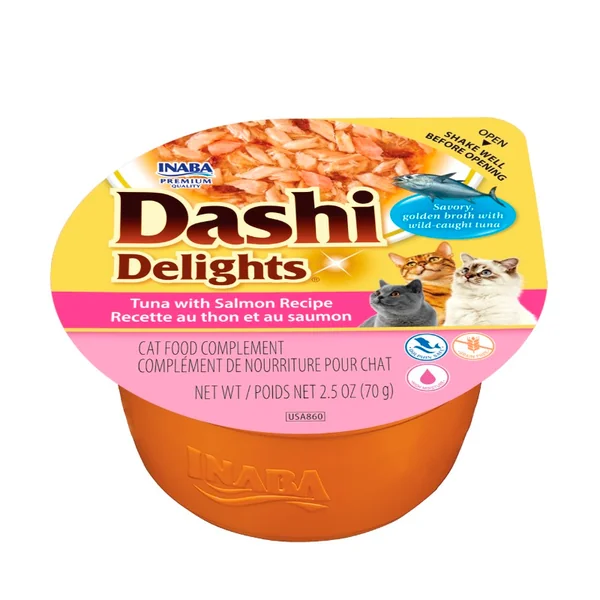 Dashi Delights Atún con Salmón para Gatos | Comida húmeda natural