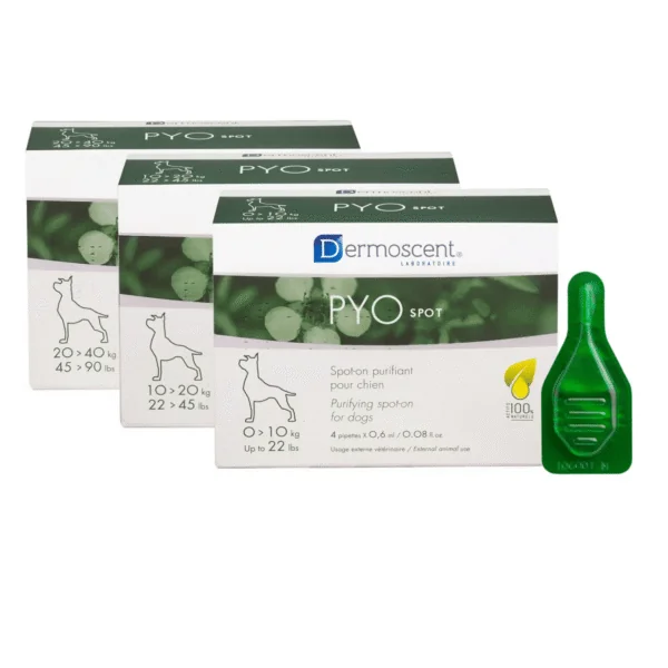 Dermoscent PYOSPOT perros infecciones cutáneas 4 pipetas