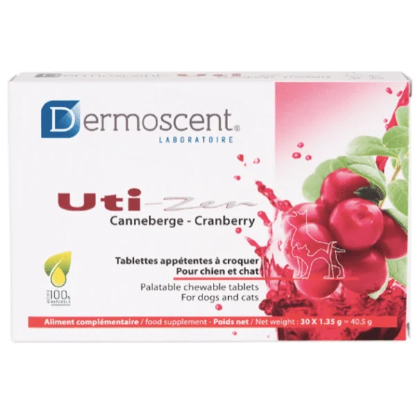Dermoscent UTI-ZEN confort urinario perros gatos 30 comprimidos