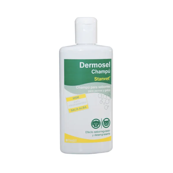 Dermosel champú seborrea 250 ml perros y gatos