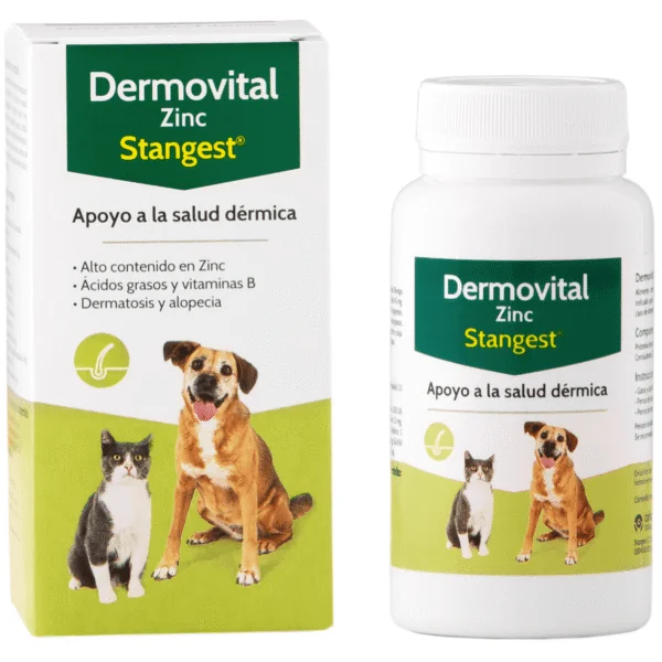 Dermovital ZINC piel pelo perros gatos 60 comprimidos