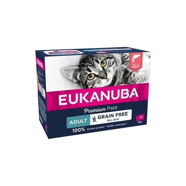 Descubre ofertas excepcionales en línea de Eukanuba Grain Free Adult 12 X 85 G Para Gatos - Hasta un 70% de descuento en Productos Para Gatos!