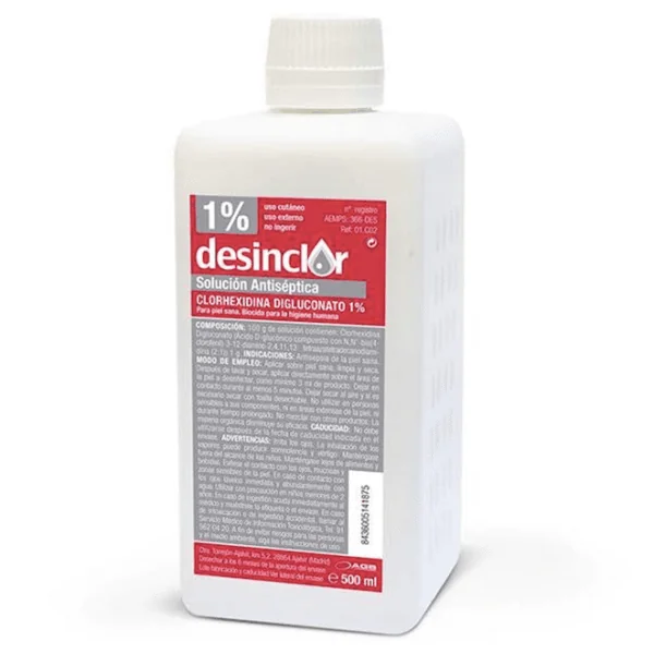 Desinclor 1% CLORHEXIDINA desinfectante piel 500 ml