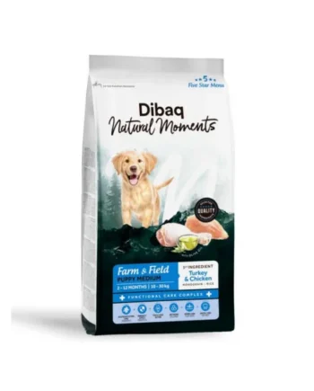 Dibaq Natural Moments Farm & Field Puppy Medium Pavo y Pollo