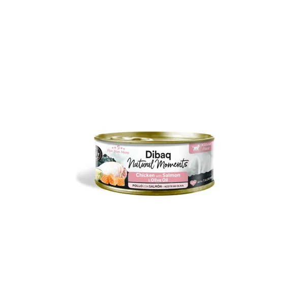 Dibaq Natural Moments Kitten Pollo con Salmón Latas