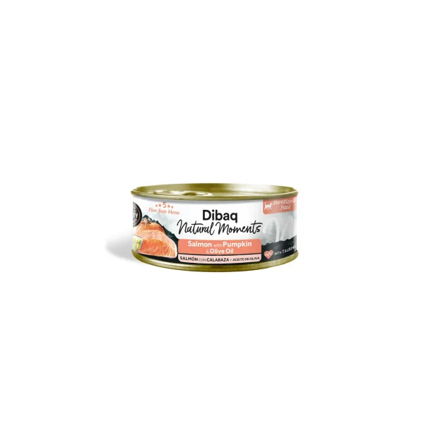 Dibaq Natural Moments Sterilized Salmón con Calabaza Lata Gatos