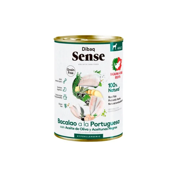 Dibaq Sense Bacalao a la portuguesa perros Comida húmeda