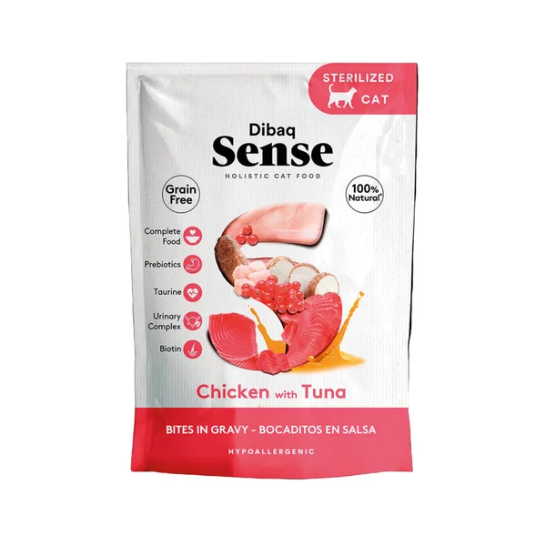 Dibaq Sense Bocaditos en salsa - Pollo con Atún 100g