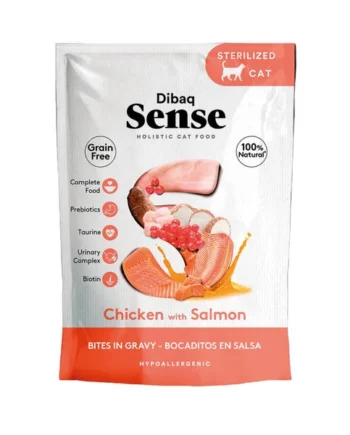 Dibaq Sense Bocaditos en salsa - Pollo con Salmón 100g