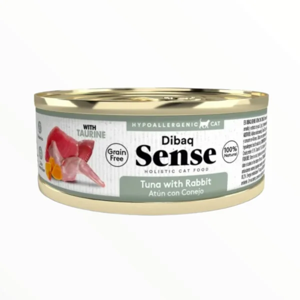 Dibaq Sense Cat Atún y Conejo 70g — Comida Húmeda Sin Pollo para Gatos