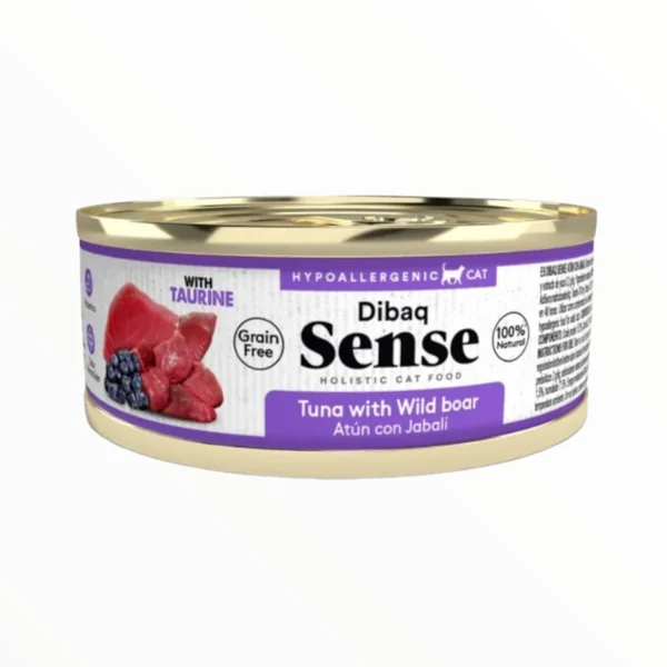 Dibaq Sense Cat Atún y Jabalí 70g — Comida Húmeda Sin Cereales para Gatos