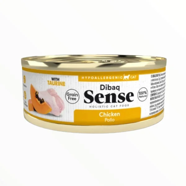 Dibaq Sense Cat Pollo y Papaya 70g — Comida Húmeda Monoproteica Sin Cereales para Gatos