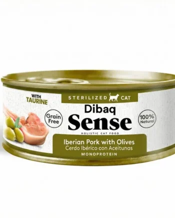 Dibaq Sense Esterilizado Cerdo Ibérico con Aceitunas- Comida húmeda gato esterilizado