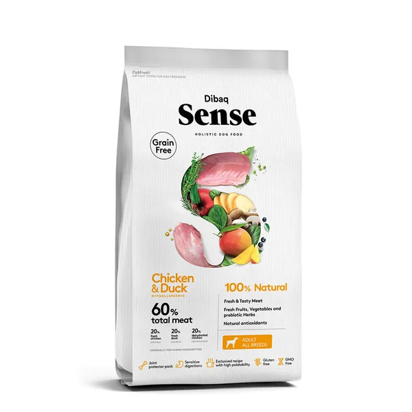 Dibaq Sense Grain Free Pollo y Pato — Pienso Holístico para Perros Adultos