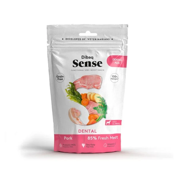Dibaq Sense Snack Dental Cerdo – Premio Funcional Natural para Perros