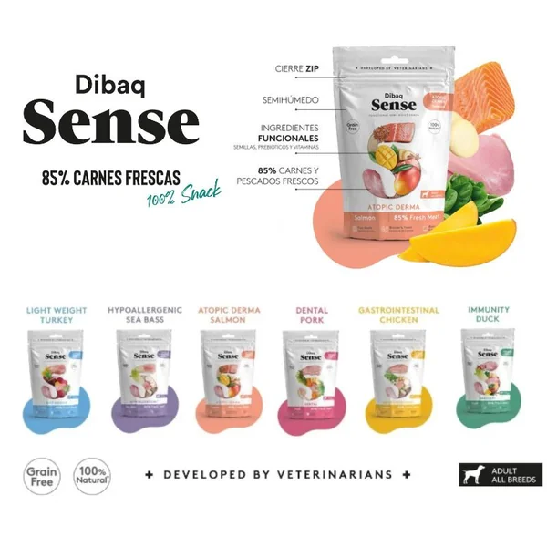 Dibaq Sense Snack Dental Cerdo – Premio Funcional Natural para Perros