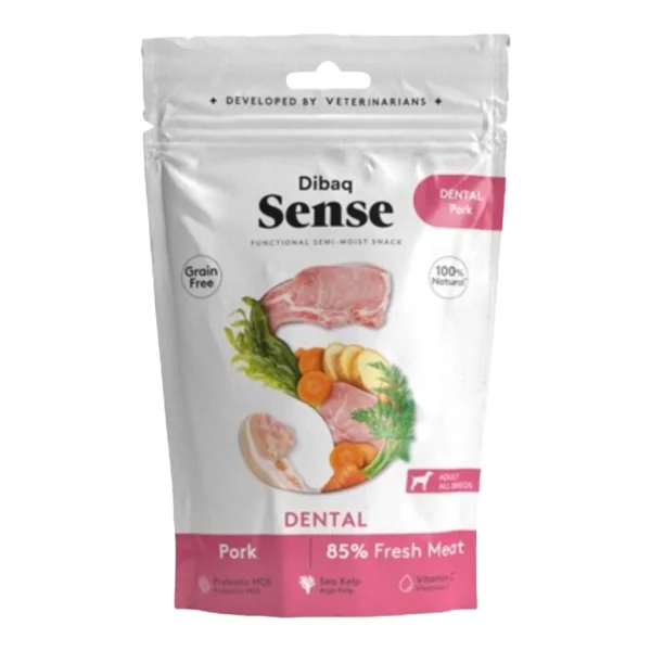 Dibaq Sense Snack Dental — Snack Holístico Cerdo Higiene Bucal para Perros