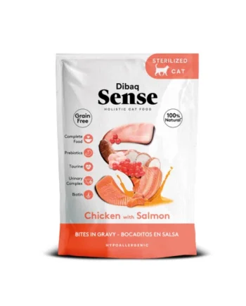 Dibaq SenseBocaditos Pollo con Salmón Salsa Sobres